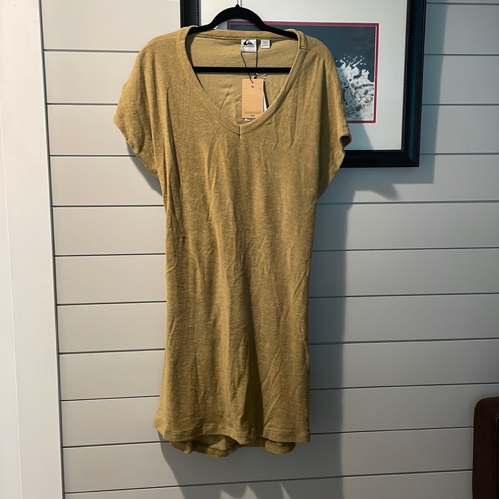 Quiksilver Terry golden cut out dress/cover up
